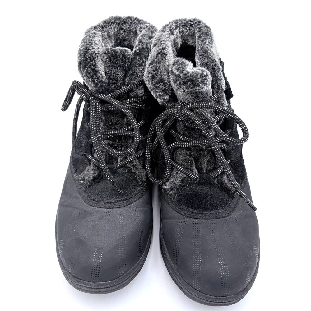 Baretraps Augustina Black Faux Fur Lined Winter Boots Women's Size 9.5M